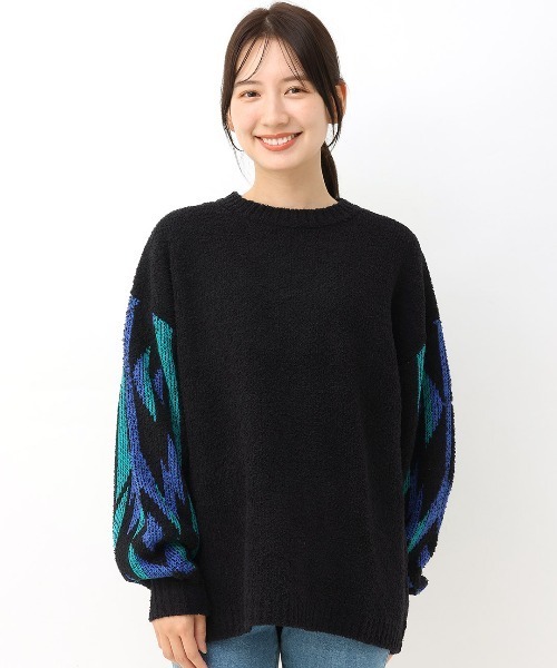 チチカカ（チチカカ）の「モールナバホニットプルオーバー（ニット/セーター・レディース・アイボリー/ブラック/グリーン・FREE）」の12枚目の写真