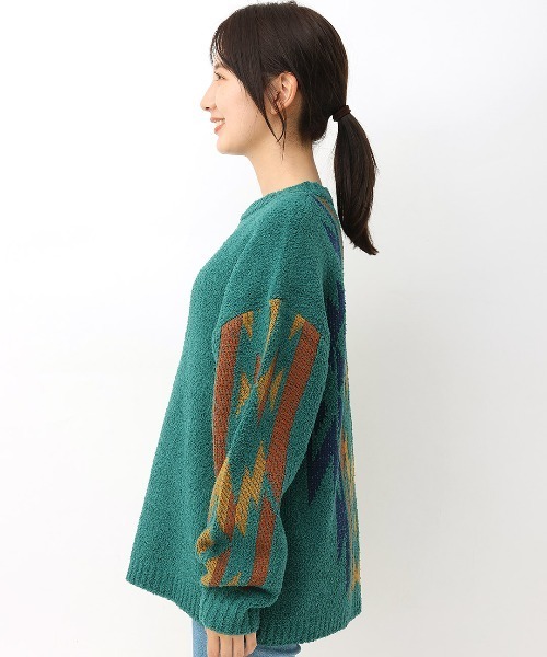 チチカカ（チチカカ）の「モールナバホニットプルオーバー（ニット/セーター・レディース・アイボリー/ブラック/グリーン・FREE）」の13枚目の写真