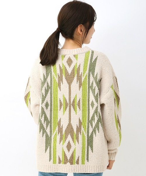 チチカカ（チチカカ）の「モールナバホニットプルオーバー（ニット/セーター・レディース・アイボリー/ブラック/グリーン・FREE）」の14枚目の写真