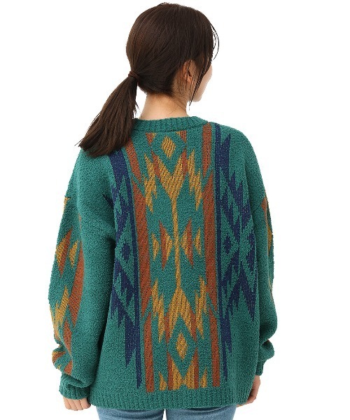 チチカカ（チチカカ）の「モールナバホニットプルオーバー（ニット/セーター・レディース・アイボリー/ブラック/グリーン・FREE）」の15枚目の写真