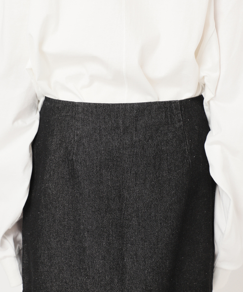 【セール】ウエストリボンデニムミニスカート（スカート）｜U by SPICK&SPAN（ユーバイスピックアンドスパン）