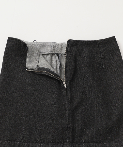 【セール】ウエストリボンデニムミニスカート（スカート）｜U by SPICK&SPAN（ユーバイスピックアンドスパン）