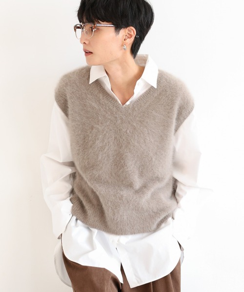 バンヤードストーム　FOXカシミヤベスト グレー　新品未使用 バンヤードストーム FOXカシミヤベスト グレー バンヤード