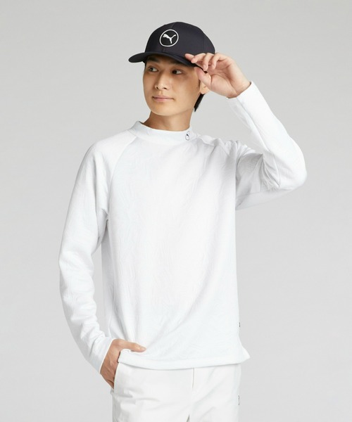 【セール】PUMA プーマ メンズ ゴルフ ストレッチ3D ジャカード ラグラン 長袖 シャツ（Tシャツ/カットソー）｜PUMA（プーマ）
