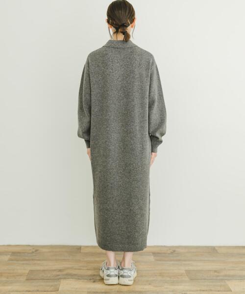 ITEMS URBANRESEARCH（アイテムズ アーバンリサーチ）の「ポロニットワンピース（ワンピース・レディース・ベージュ/グレー・FREE）」の12枚目の写真