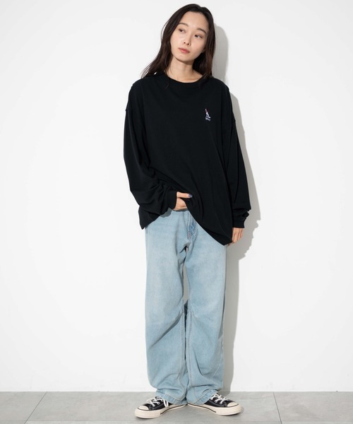 WEGO（ウィゴー）の「WEGO/アニマルワンポイントT（Tシャツ/カットソー・メンズ・ブラック/ダークグリーン/ホワイト系その他/ホワイト・MEDIUM/LARGE）」の8枚目の写真