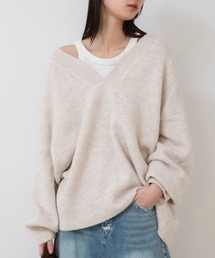 ニット セーター 「hideka select」シャギーラメオーバーニット レディース HEILIS ニット セーター 「hideka select」フェザータッチプル