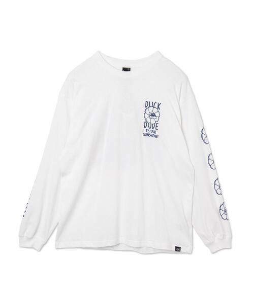 WEGO(ウィゴー)の「WEGO/DUCKDUDE SUNFLOWER ロンT(Tシャツ/カットソー・メンズ・ブラック/ホワイト・MEDIUM/LARGE)」の16枚目の写真