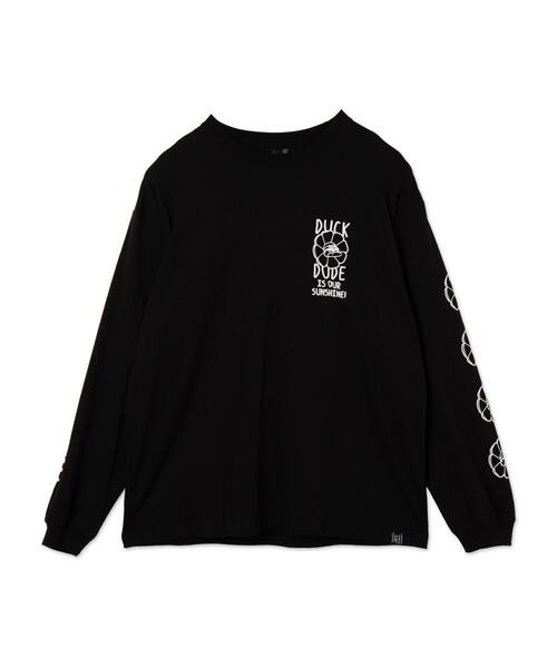 WEGO(ウィゴー)の「WEGO/DUCKDUDE SUNFLOWER ロンT(Tシャツ/カットソー・メンズ・ブラック/ホワイト・MEDIUM/LARGE)」の17枚目の写真