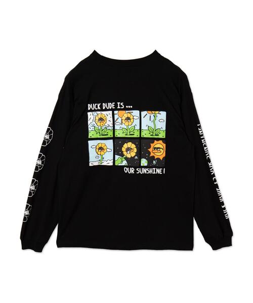 WEGO(ウィゴー)の「WEGO/DUCKDUDE SUNFLOWER ロンT(Tシャツ/カットソー・メンズ・ブラック/ホワイト・MEDIUM/LARGE)」の18枚目の写真