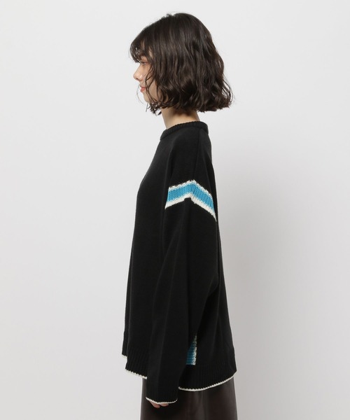 niko and...（ニコアンド）の「アンチピリングラインプルオーバー（ニット/セーター・レディース・パープル/グレー/ブラック/アイボリー・MEDIUM/LARGE）」の18枚目の写真