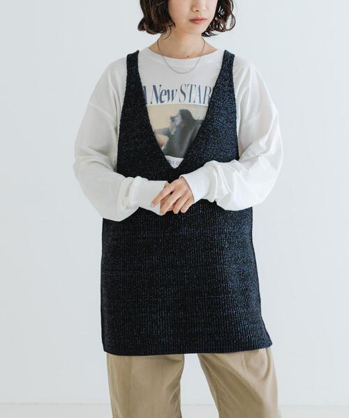 セール】チュニックラメニットベスト（ニット/セーター）｜URBAN