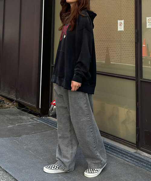 CIAOPANIC（チャオパニック）の「オーバーダイバギーデニム（デニムパンツ・レディース・ブルー/ブラック/ブラウン・MEDIUM/LARGE）」の8枚目の写真