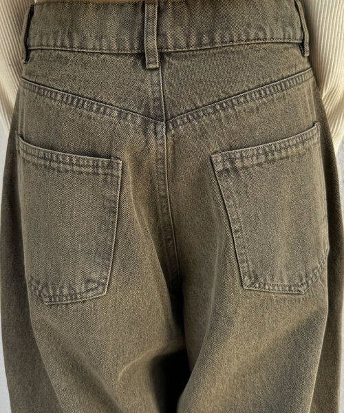 CIAOPANIC（チャオパニック）の「オーバーダイバギーデニム（デニムパンツ・レディース・ブルー/ブラック/ブラウン・MEDIUM/LARGE）」の21枚目の写真