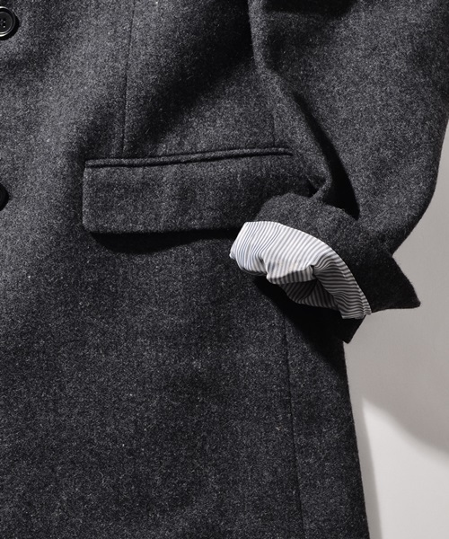 SHIPS JET BLUE（シップスジェットブルー）の「SHIPS JET BLUE: チェスターコート 15FW■（チェスターコート・メンズ・キャメル/ネイビー/チャコールグレー/オリーブ・SMALL/LARGE/MEDIUM/X-LARGE）」の17枚目の写真