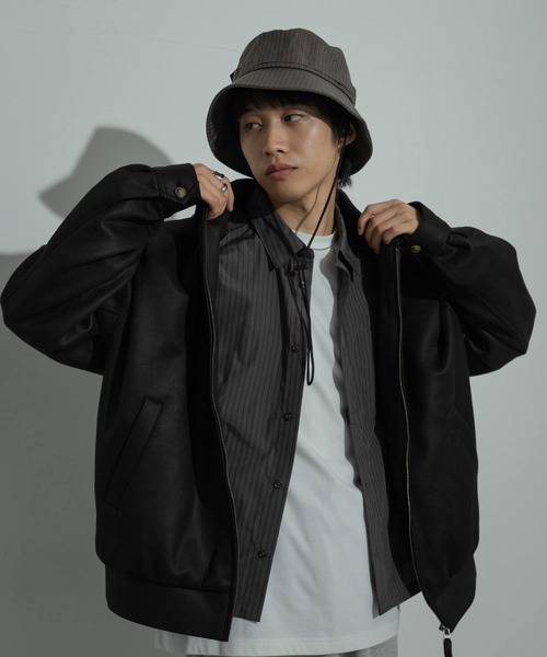 SENSE OF PLACE by URBAN RESEARCH（センスオブプレイスバイアーバンリサーチ）の「『ユニセックス』ツイルスエードタッチZIPブルゾン（ブルゾン・メンズ・ブルー/ブラック/ブラウン・MEDIUM/LARGE）」の7枚目の写真