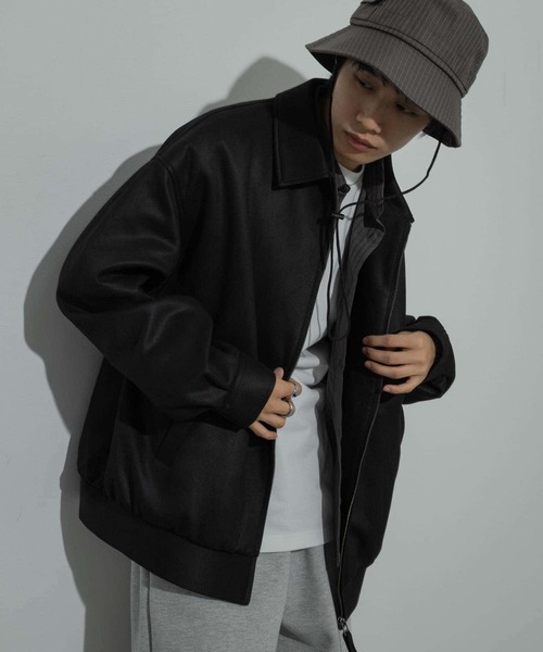 SENSE OF PLACE by URBAN RESEARCH（センスオブプレイスバイアーバンリサーチ）の「『ユニセックス』ツイルスエードタッチZIPブルゾン（ブルゾン・メンズ・ブルー/ブラック/ブラウン・MEDIUM/LARGE）」の8枚目の写真