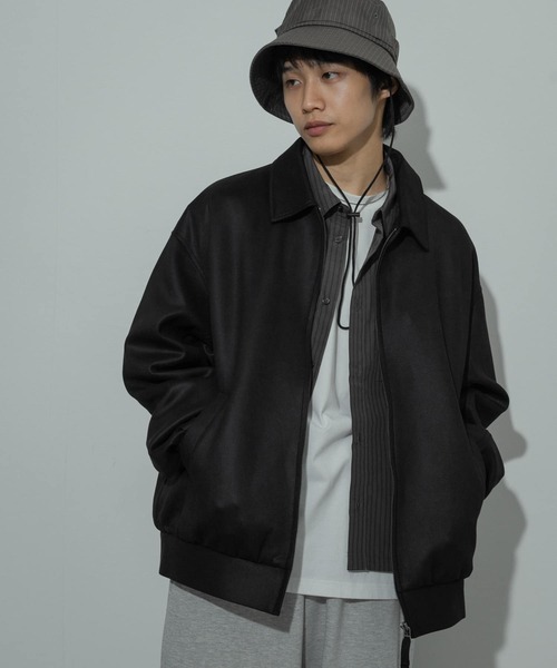 SENSE OF PLACE by URBAN RESEARCH（センスオブプレイスバイアーバンリサーチ）の「『ユニセックス』ツイルスエードタッチZIPブルゾン（ブルゾン・メンズ・ブルー/ブラック/ブラウン・MEDIUM/LARGE）」の10枚目の写真