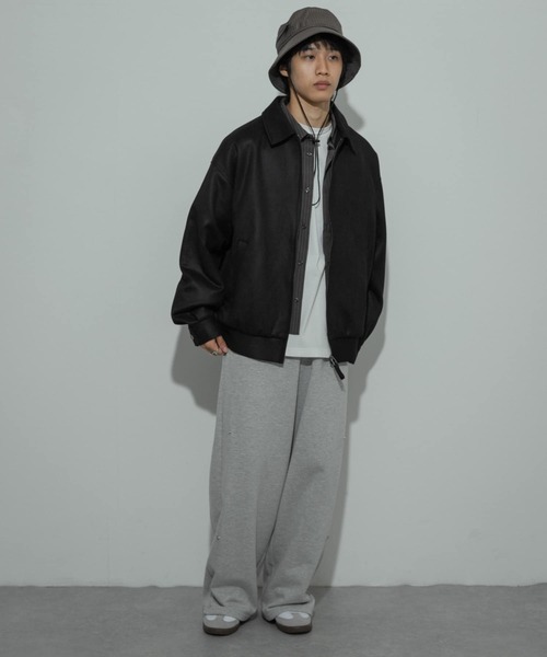 SENSE OF PLACE by URBAN RESEARCH（センスオブプレイスバイアーバンリサーチ）の「『ユニセックス』ツイルスエードタッチZIPブルゾン（ブルゾン・メンズ・ブルー/ブラック/ブラウン・MEDIUM/LARGE）」の11枚目の写真