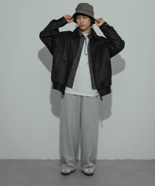 SENSE OF PLACE by URBAN RESEARCH（センスオブプレイスバイアーバンリサーチ）の「『ユニセックス』ツイルスエードタッチZIPブルゾン（ブルゾン・メンズ・ブルー/ブラック/ブラウン・MEDIUM/LARGE）」の12枚目の写真