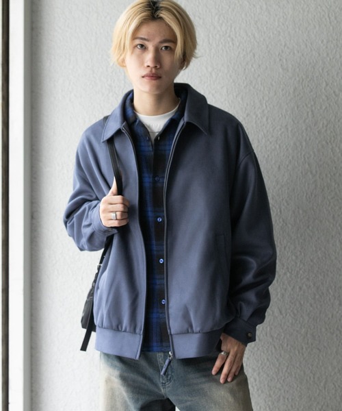 SENSE OF PLACE by URBAN RESEARCH（センスオブプレイスバイアーバンリサーチ）の「『ユニセックス』ツイルスエードタッチZIPブルゾン（ブルゾン・メンズ・ブルー/ブラック/ブラウン・MEDIUM/LARGE）」の14枚目の写真