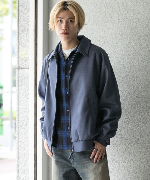 SENSE OF PLACE by URBAN RESEARCH（センスオブプレイスバイアーバンリサーチ）の「『ユニセックス』ツイルスエードタッチZIPブルゾン（ブルゾン・メンズ・ブルー/ブラック/ブラウン・MEDIUM/LARGE）」の16枚目の写真