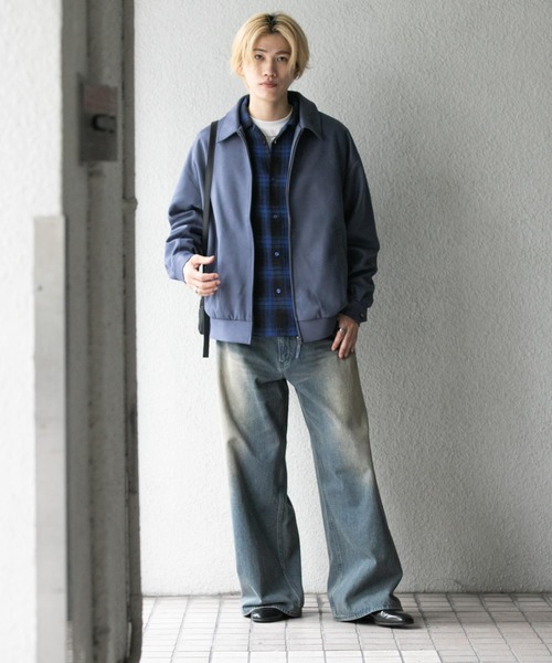 SENSE OF PLACE by URBAN RESEARCH（センスオブプレイスバイアーバンリサーチ）の「『ユニセックス』ツイルスエードタッチZIPブルゾン（ブルゾン・メンズ・ブルー/ブラック/ブラウン・MEDIUM/LARGE）」の17枚目の写真