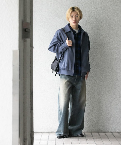 SENSE OF PLACE by URBAN RESEARCH（センスオブプレイスバイアーバンリサーチ）の「『ユニセックス』ツイルスエードタッチZIPブルゾン（ブルゾン・メンズ・ブルー/ブラック/ブラウン・MEDIUM/LARGE）」の18枚目の写真