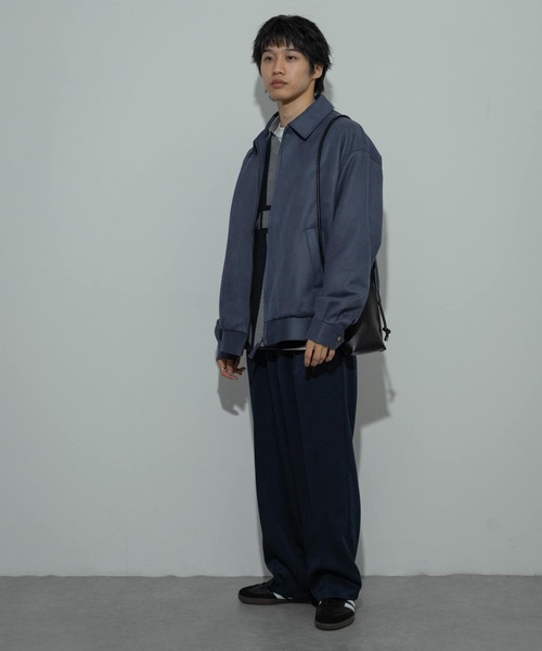 専用　オーストリア製 EuroVintage アンノウン ユニセックス ブルゾン セール】『ユニセックス』ツイルスエードタッチZIPブルゾン