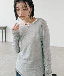 RIVE DROITE | 【やわらかな肌触り】シルクカシミヤブレンドボートT(Tシャツ/カットソー)