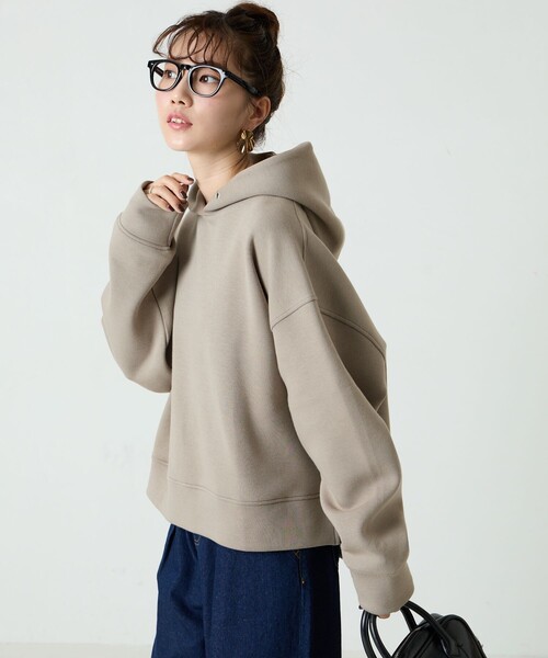 FREAK'S STORE（フリークスストア）の「限定展開　ダンボール スウェット パーカー（パーカー・レディース・ライトグレー/ブラック/オフホワイト/ベージュ・ﾌﾘ-）」の14枚目の写真