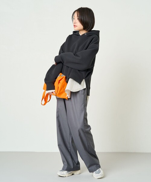 FREAK'S STORE（フリークスストア）の「限定展開　ダンボール スウェット パーカー（パーカー・レディース・ライトグレー/ブラック/オフホワイト/ベージュ・ﾌﾘ-）」の16枚目の写真