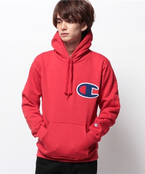 Champion(チャンピオン)の「Ronnie Fieg着用 メンズ チャンピオン アクションスタイル パーカー Champion AS HOODED SWEAT C3-E127(パーカー・メンズ・ホワイト/ブラック/ネイビー/グレー/レッド・SMALL/LARGE/MEDIUM/X-LARGE)」の5枚目の写真