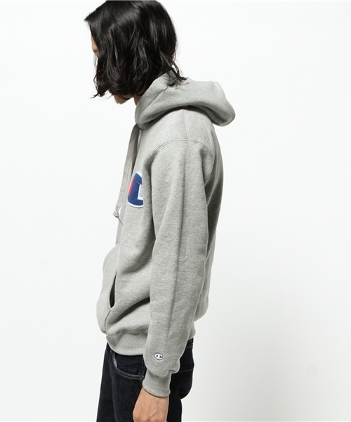 Champion(チャンピオン)の「Ronnie Fieg着用 メンズ チャンピオン アクションスタイル パーカー Champion AS HOODED SWEAT C3-E127(パーカー・メンズ・ホワイト/ブラック/ネイビー/グレー/レッド・SMALL/LARGE/MEDIUM/X-LARGE)」の6枚目の写真