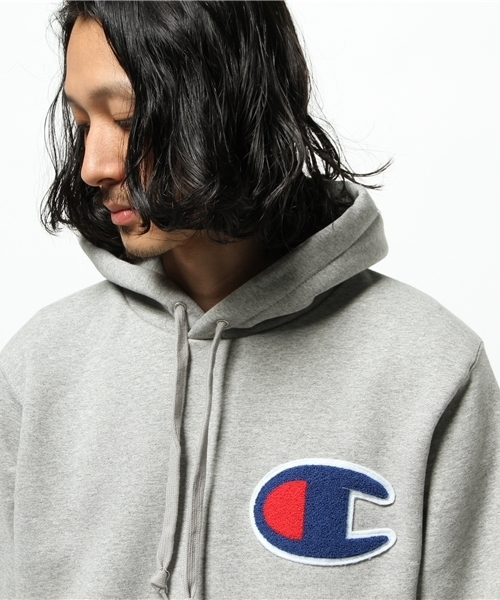 Champion(チャンピオン)の「Ronnie Fieg着用 メンズ チャンピオン アクションスタイル パーカー Champion AS HOODED SWEAT C3-E127(パーカー・メンズ・ホワイト/ブラック/ネイビー/グレー/レッド・SMALL/LARGE/MEDIUM/X-LARGE)」の8枚目の写真