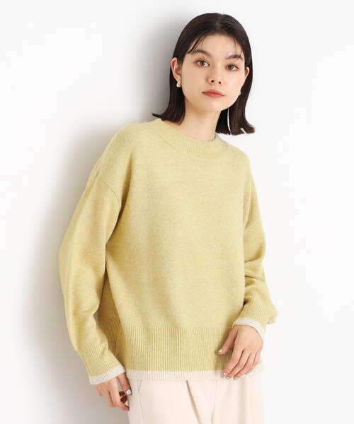 THE SHOP TK （ザ ショップ ティーケー ）の「◆【5カラー展開/洗えるニット】ミックスメランジ×ラメニット（ニット/セーター・レディース・ライトグレー/グリーン/ピンク系/イエロー/ブラック・12/13）」の4枚目の写真
