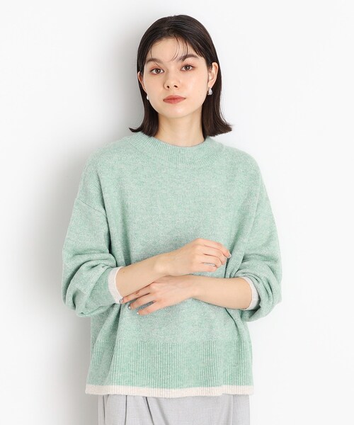 THE SHOP TK （ザ ショップ ティーケー ）の「◆【5カラー展開/洗えるニット】ミックスメランジ×ラメニット（ニット/セーター・レディース・ライトグレー/グリーン/ピンク系/イエロー/ブラック・12/13）」の3枚目の写真