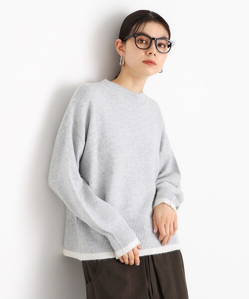 THE SHOP TK （ザ ショップ ティーケー ）の「◆【5カラー展開/洗えるニット】ミックスメランジ×ラメニット（ニット/セーター・レディース・ライトグレー/グリーン/ピンク系/イエロー/ブラック・12/13）」の2枚目の写真