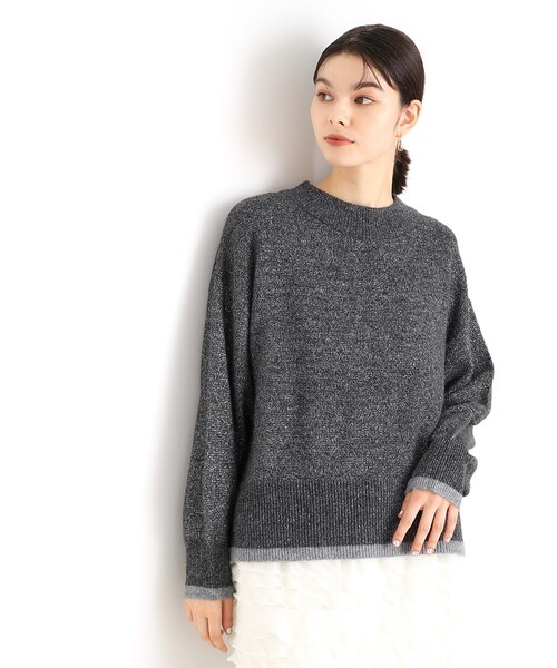 THE SHOP TK （ザ ショップ ティーケー ）の「◆【5カラー展開/洗えるニット】ミックスメランジ×ラメニット（ニット/セーター・レディース・ライトグレー/グリーン/ピンク系/イエロー/ブラック・12/13）」の14枚目の写真