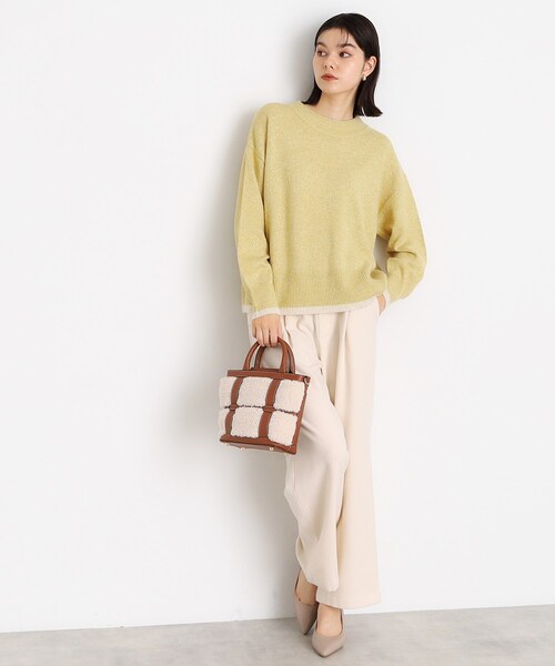 THE SHOP TK （ザ ショップ ティーケー ）の「◆【5カラー展開/洗えるニット】ミックスメランジ×ラメニット（ニット/セーター・レディース・ライトグレー/グリーン/ピンク系/イエロー/ブラック・12/13）」の20枚目の写真