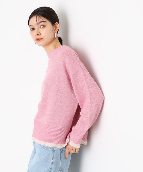 THE SHOP TK （ザ ショップ ティーケー ）の「◆【5カラー展開/洗えるニット】ミックスメランジ×ラメニット（ニット/セーター・レディース・ライトグレー/グリーン/ピンク系/イエロー/ブラック・12/13）」の5枚目の写真