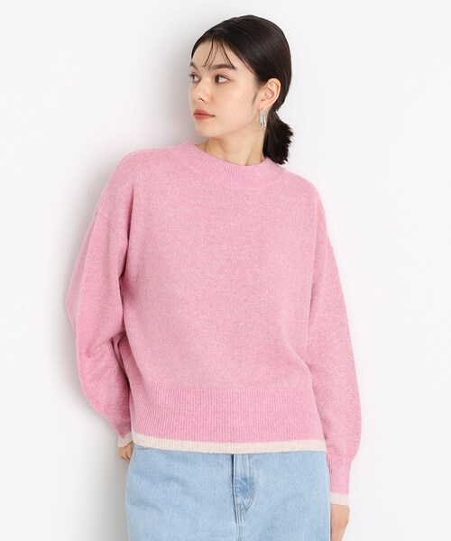 THE SHOP TK （ザ ショップ ティーケー ）の「◆【5カラー展開/洗えるニット】ミックスメランジ×ラメニット（ニット/セーター・レディース・ライトグレー/グリーン/ピンク系/イエロー/ブラック・12/13）」の6枚目の写真