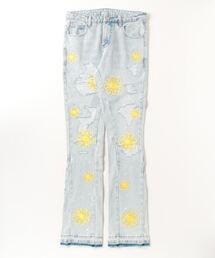 DIGITAL GROUPI3/デジタル・グルーピスリー/DENIM PEARLZ FLARE PANT/YELLOW