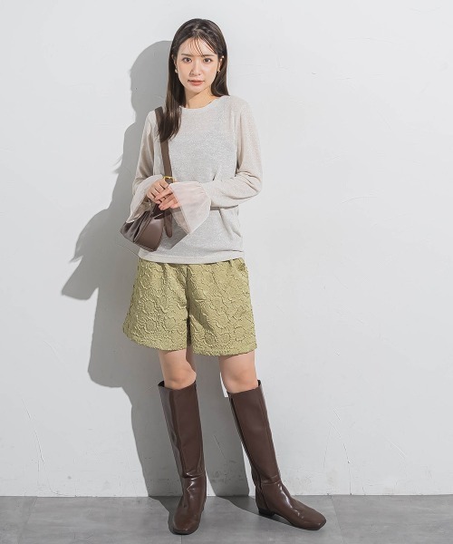 VICKY(ビッキー)の「ふくれジャガードショートパンツ≪手洗い可能≫(その他パンツ・レディース・オフホワイト/ブラック/ベージュ/グリーン・M)」の16枚目の写真