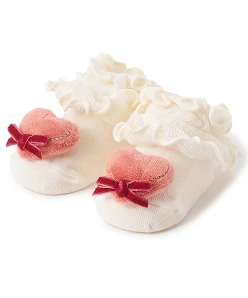 petit main（プティマイン）の「アソートモチーフカップソックス（ベビーシューズ/ベビーソックス・キッズ・アイボリー/ライトピンク/オフホワイト・9-11cm/11-13cm）」の2枚目の写真