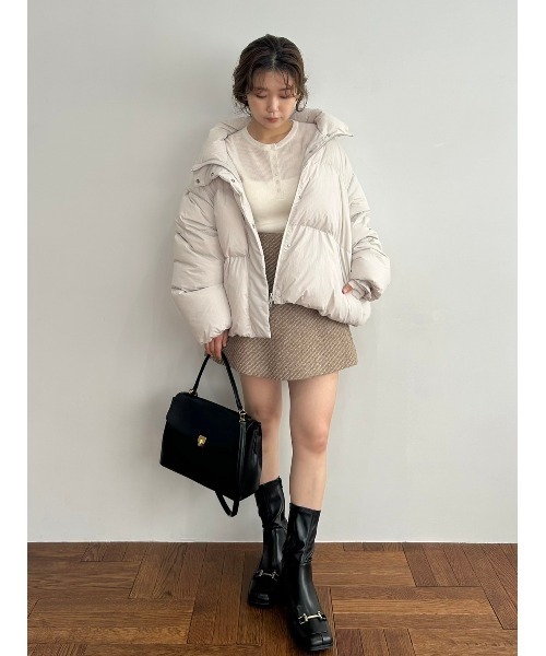 Mila Owen（ミラオーウェン）の「スクエアハンド＆ショルダーバッグ（ハンドバッグ・レディース・キャメル/アイボリー/ブラック・FREE）」の4枚目の写真