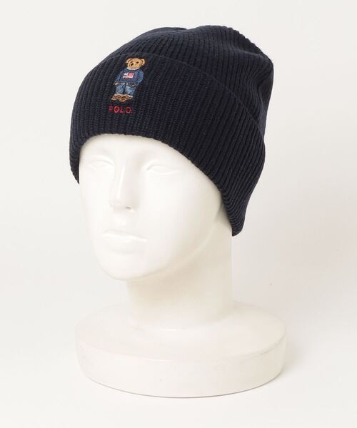 POLO RALPH LAUREN（ポロ ラルフ ローレン）の「Polo ベア リブニット ビーニー（ニットキャップ/ビーニー・メンズ・ブルー・ONE）」の3枚目の写真