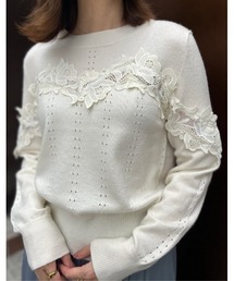 JILL STUART | ◆レースコンビハイゲージニット(ニット/セーター)