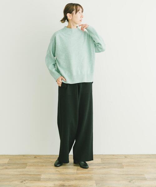 ITEMS URBANRESEARCH（アイテムズ アーバンリサーチ）の「ミラノリブニットパンツ（その他パンツ・レディース・ブラック/ブラウン/ベージュ・FREE）」の7枚目の写真