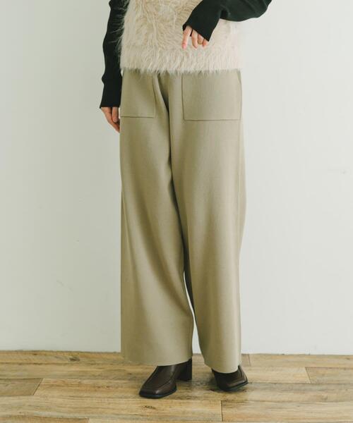 ITEMS URBANRESEARCH（アイテムズ アーバンリサーチ）の「ミラノリブニットパンツ（その他パンツ・レディース・ブラック/ブラウン/ベージュ・FREE）」の11枚目の写真